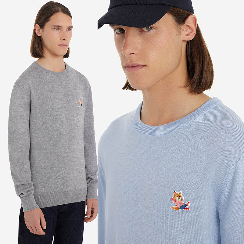 TOJE Maison Kitsune 22Autumn Winter New European and American Women's Fashion Classic Fox Embroidery