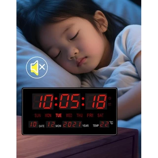 นาฬิกาดิจิตอล LED รุ่น แขวนติดผนัง Number ClockLED ขนาด 36x15x3CM พร้อมส่งฟรีหัวชาทและอะแดปเตอร์