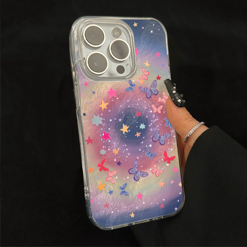 🌸เคสโทรศัพท์ เข้ากันได้สำหรับ เคสไอโฟน11 เคส iphone 16 Pro Max 7Plus XR 12 13 14 15 ดาวผีเสื้อแสนสวย - รูปที่ 4