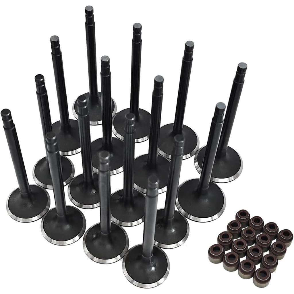 ชุดวาล์วไอดีและไอเสียพร้อมซีลเข้ากันได้กับ Nissan Frontier 2.4L KA24DE 1998 1999 2000 2001 2002 2003