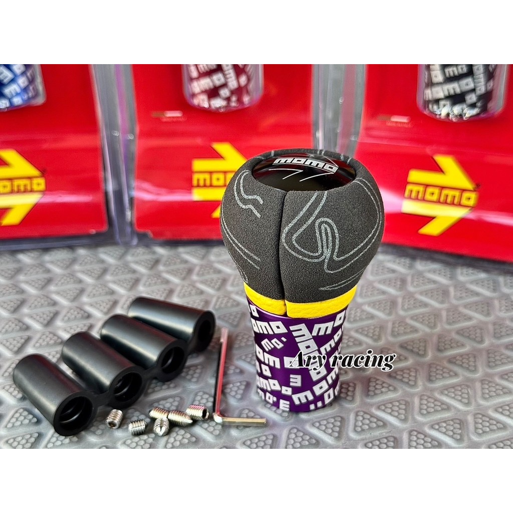 MOMO หัวเกียร์รถยนต์หนังหุ้มกำมะหยี่ ขนาด 9 cm. พร้อมบูทแปลงเกลียว 3 ขนาด - รูปที่ 5