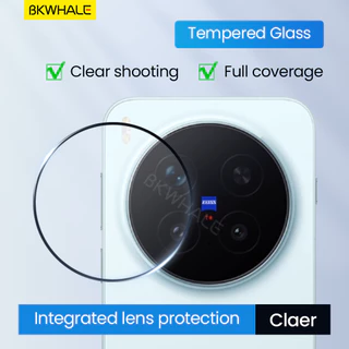 BKWHALE HD กล้อง Protector กระจกนิรภัยสําหรับ Vivo X300 Pro X200 Pro Mini X100 Ultra X200S X100S Y300Pro iQOO 13 Z10 Turbo 12 Pro เต็มหน้าจอครอบคลุมเลนส์ใสป้องกันฟิล์ม