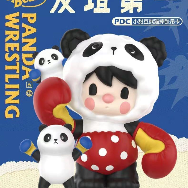 Popmart Popmart SweetBean SweetBean Panda Wrestling Lift Figure สินค้าใหม่ของแท้พร้อมสต็อก