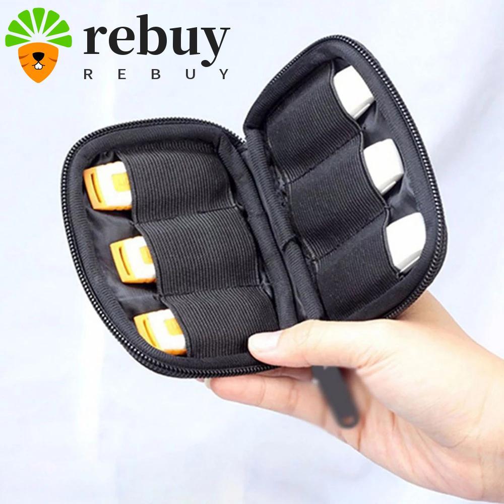 REBUY แฟลชไดรฟ์ Organizer Travel ทนทาน U Disk Holder กันฝุ่นพร้อมซิป Neoprene U Disk Bag