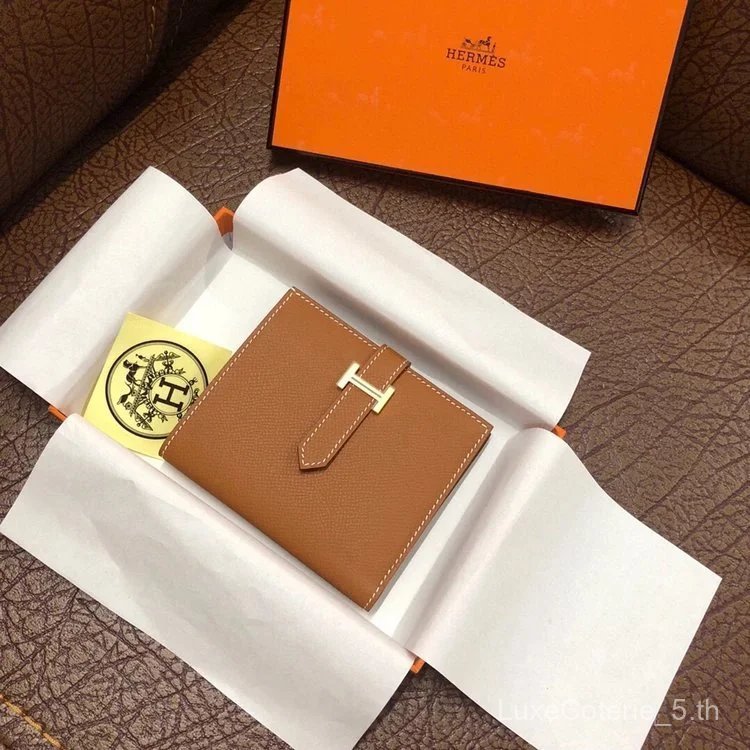 [เกรด Daigou] H Home Gift Goods Bearn Small H Buckle Short Wallet Epsom Calfskin Ladies Hermes Walle