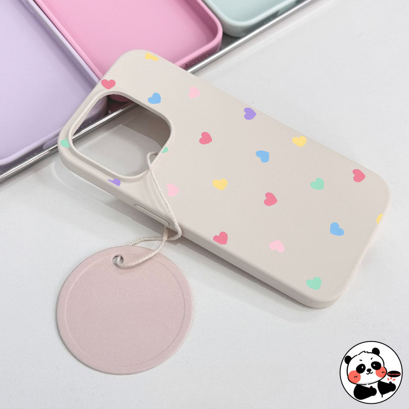 น่ารัก Hearts Macaron สีเคสโทรศัพท์สําหรับ Vivo V40 V30 V29 Pro Lite X200 FE S30 Pro Mini VivoV40 X200FE 5G หรูหราการ์ตูน Matte กันกระแทก Soft Candy ปลอก - รูปที่ 5