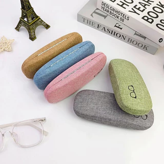 [จัดส่งในกทม] กล่องใส่แว่นตา+ผ้าเช็ดแว่น แบบพกพา ทันสมัย วัสดุผ้าลินิน ทนต่อแรงดัน กันน้ำ กันลื่น