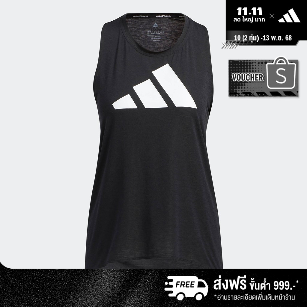 adidas Training 3-Stripes Logo Tank Top Women Black HD9593