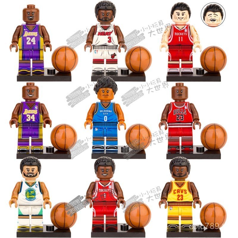 Third Party Yao Ming James ONeill บาสเกตบอล MOC ประกอบอาคารบล็อก Minifigure ของเล่น