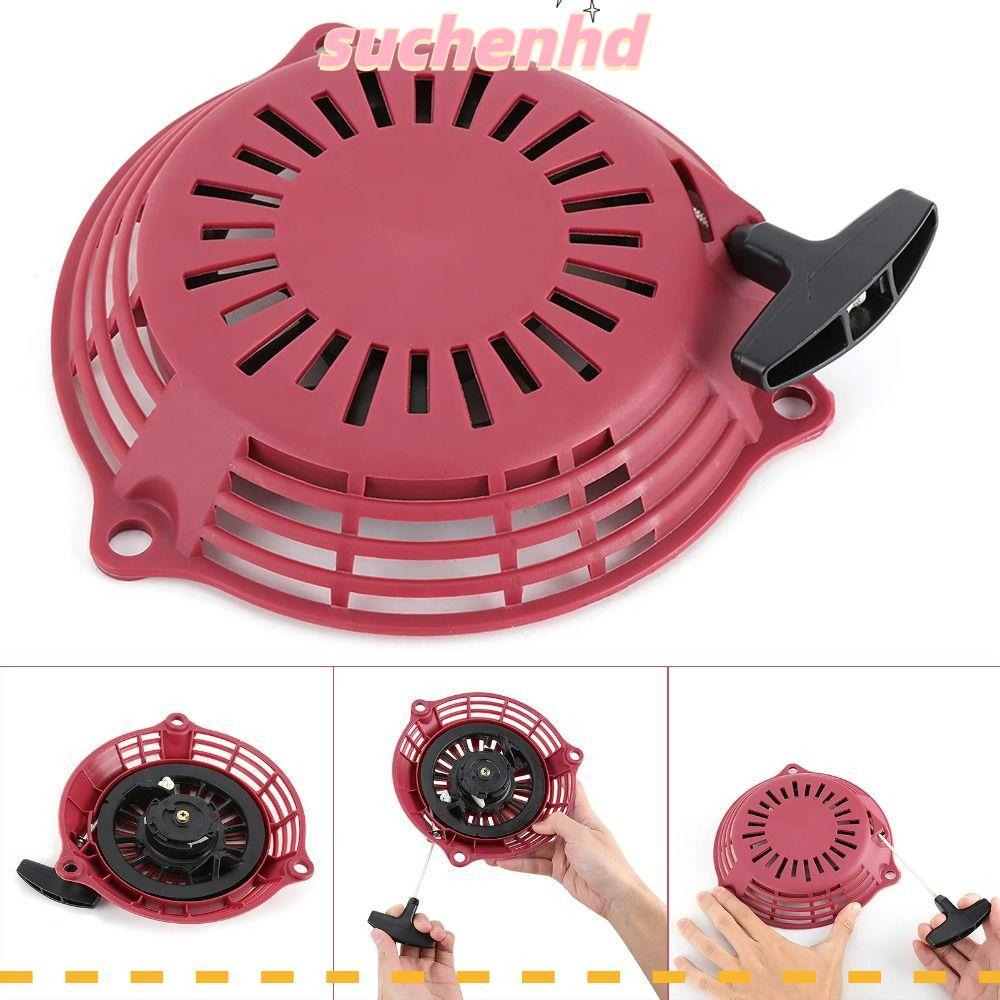 SUCHENHD สําหรับ GCV190 GCV160 Kickback Starter, สีดํา + สีแดงอุปกรณ์เสริมมอเตอร์เครื่องยนต์ Pull St