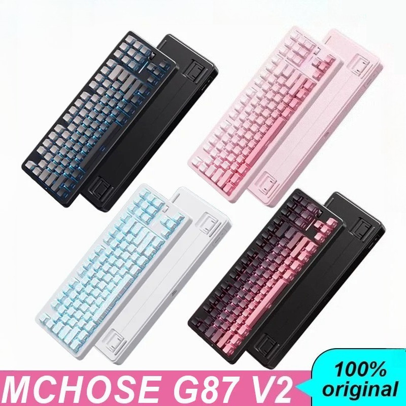 MCHOSE G87 V2 Wireless Tri-mode Mechanical Keyboard Dual 8K 0.125ms Low Delay ARGB 10000mAh PC Espor