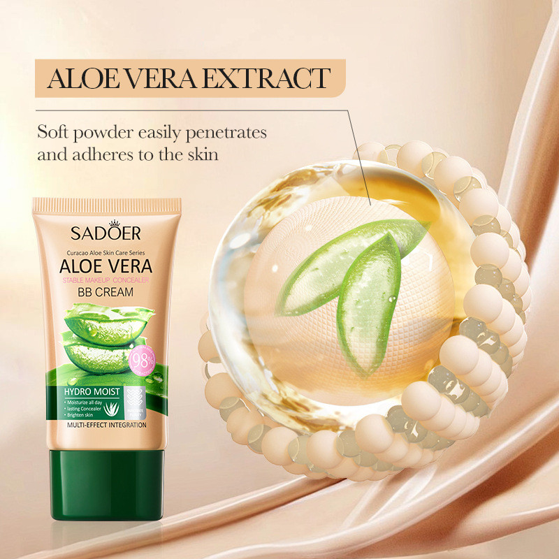 All English SADOER Aloe Vera Makeup Concealer BB Cream Repairing Makeup BB Cream
