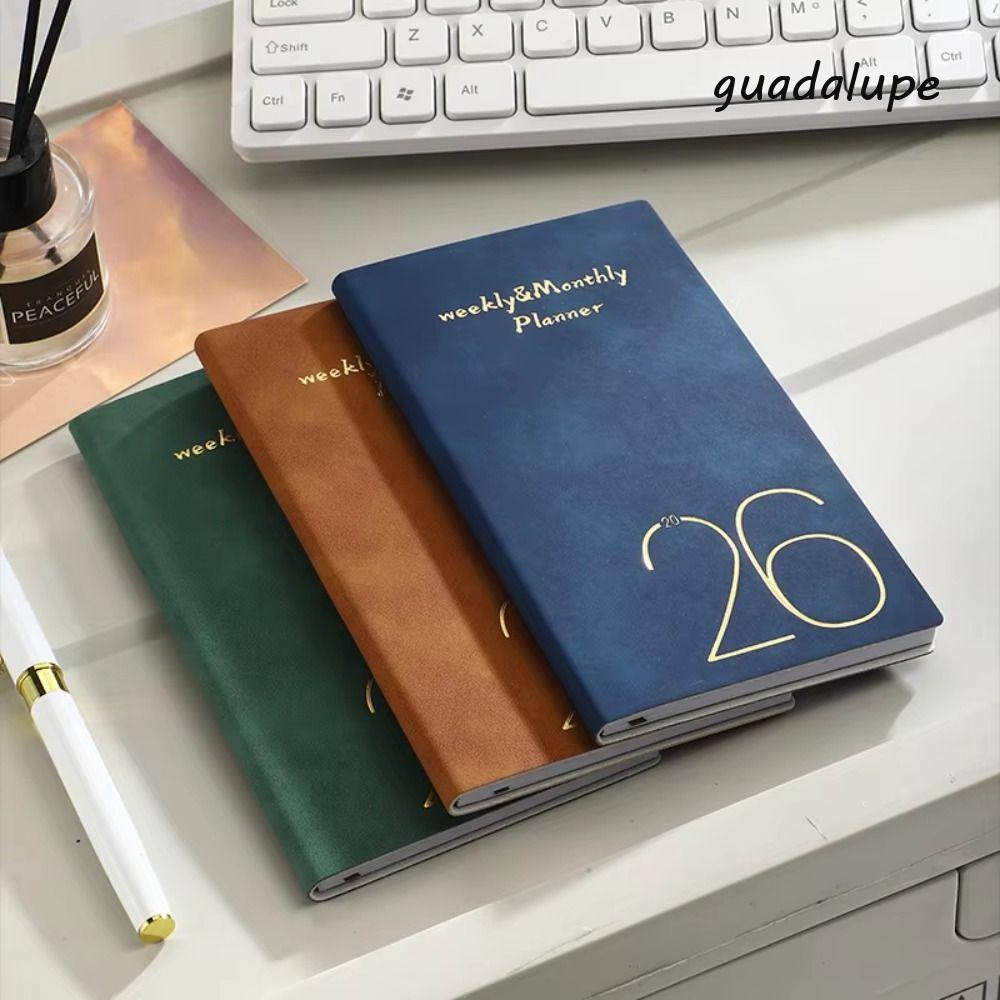 GUADALUPE A6 Planner Notebooks, 365 Days Daily Planner Reminder Book, Simple Efficiency Colourful Ti