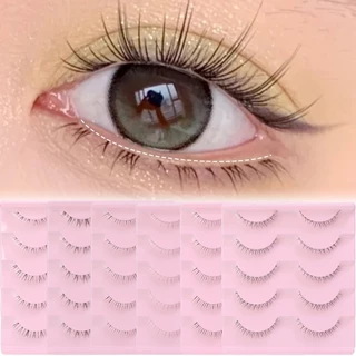 Under Eyelashes Daily Makeup Manga Natural Wispy 5 คู่ก้านโปร่งใส