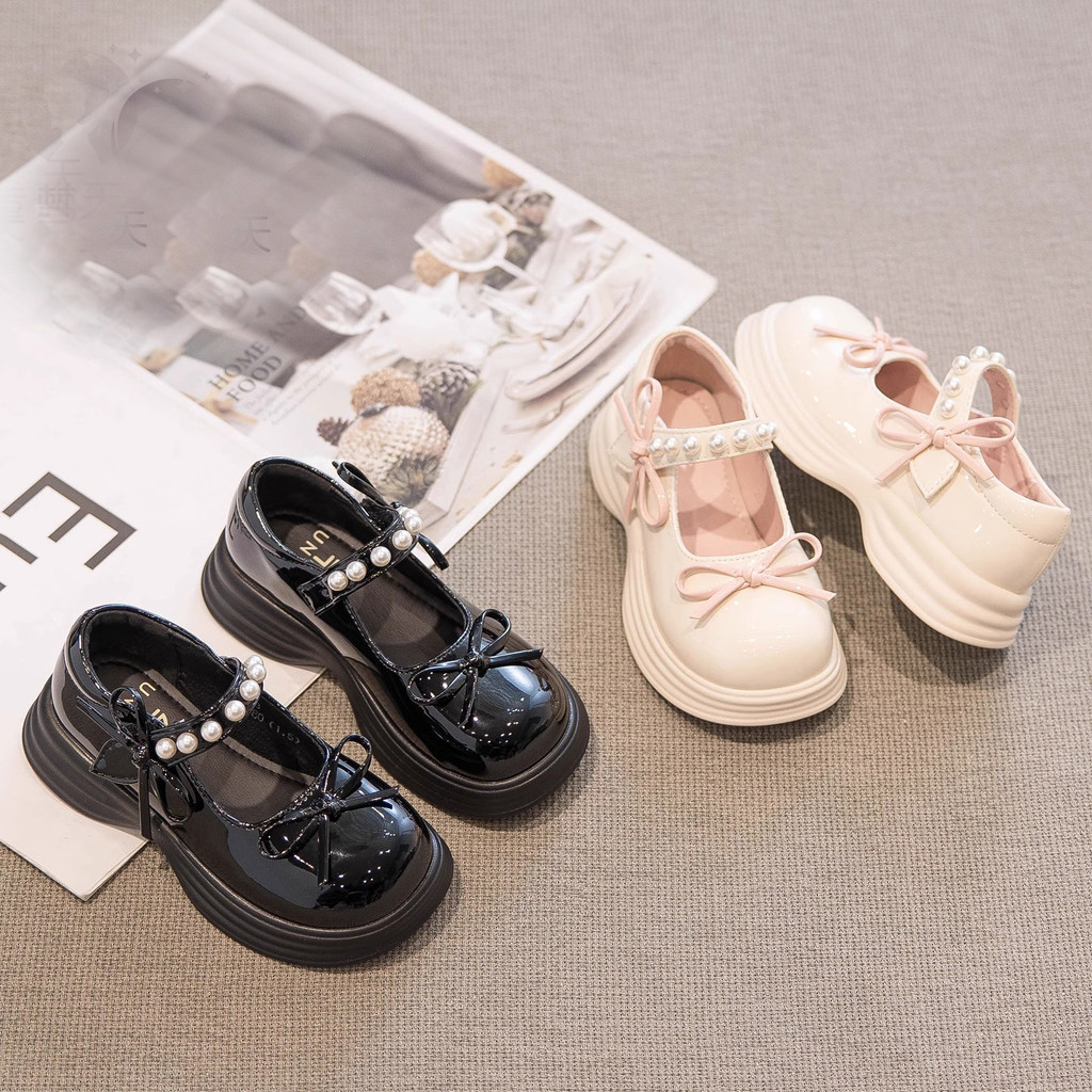 รองเท้าหนังสำหรับเด็ก ขนาดเล็ก อ่อนโยน สำหรับเด็กหญิง ฤดูใบไม้ผลิและฤดูใบไม้ร่วง