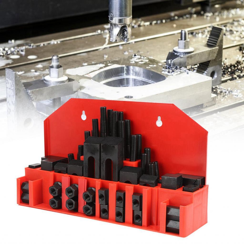 ชุดแคลมป์ T-Slot ที่ใช้งานได้จริง 58 ชิ้นเครื่องกัดโรงสีสำหรับเครื่องกลึง