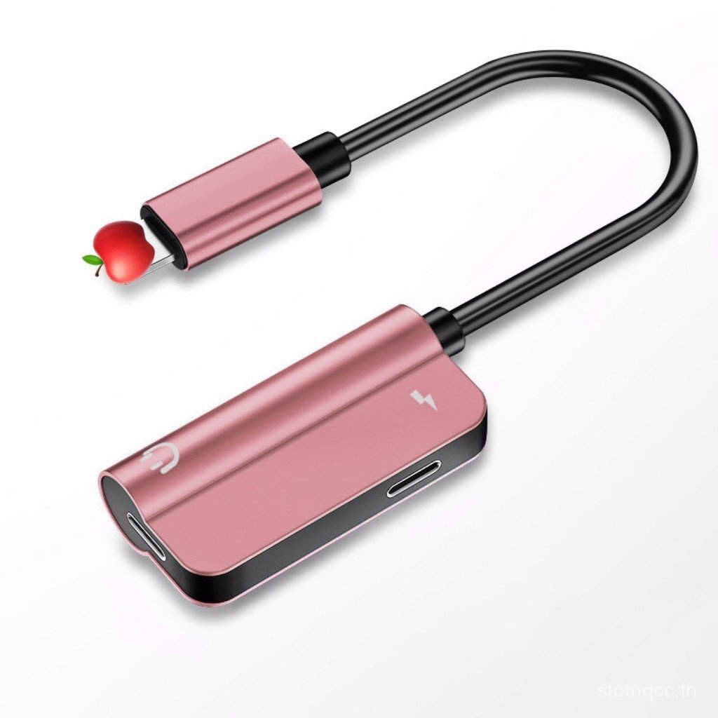 เหมาะสําหรับอะแดปเตอร์เสียงชุดหูฟัง Apple x iphone8 โทรศัพท์มือถือสองในหนึ่งเดียว xs สายชาร์จ Androi