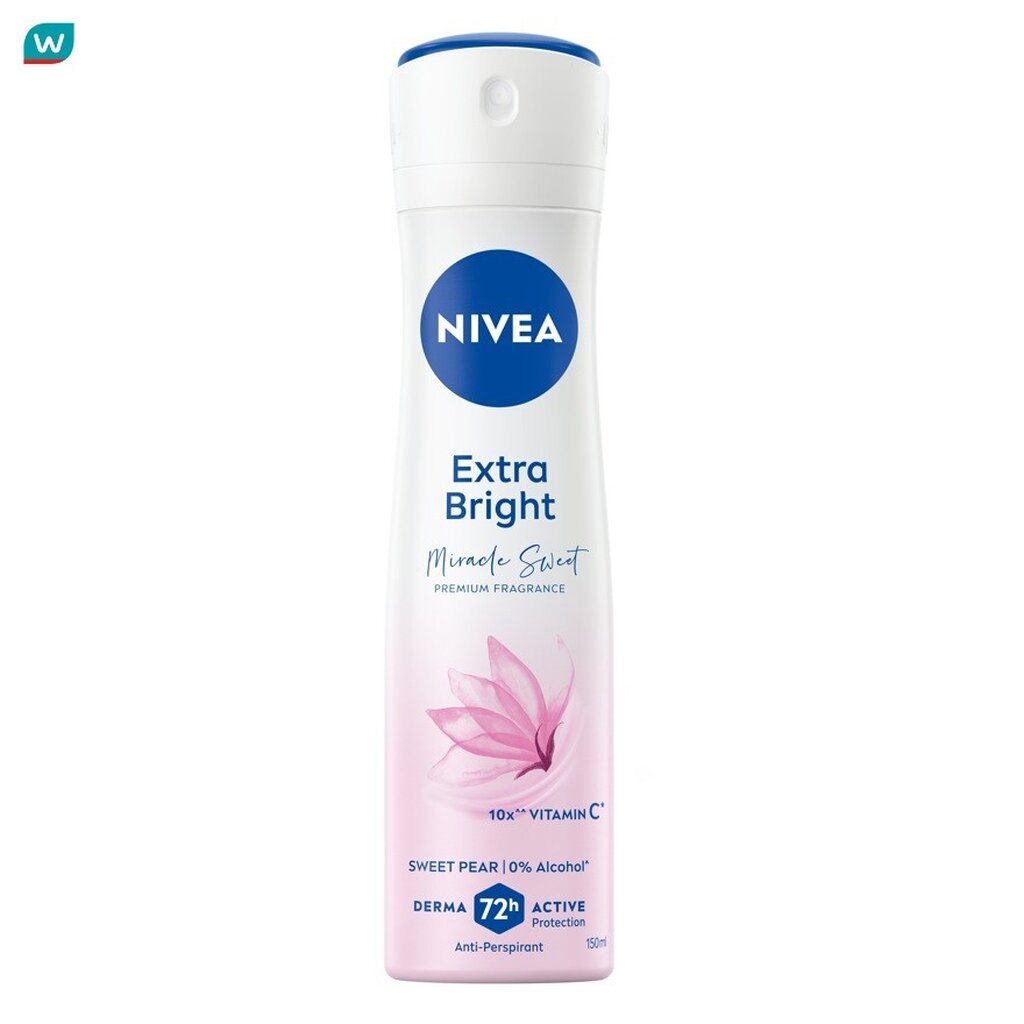 NIVEA นีเวีย เอ็กซ์ตร้า ไบรท์ มิราเคิล สวีท พรีเมียม ฟราแกรนซ์ สวีท แพร์ สเปรย์ 150 มล.