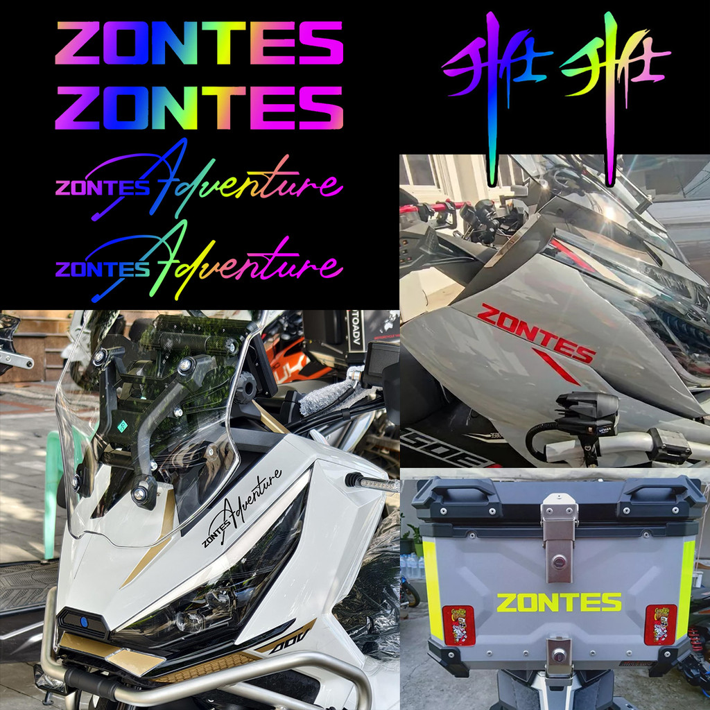 สติกเกอร์โลโก้ ZONTES รุ่น ADVENTURE สติกเกอร์ไวนิลกันน้ำสะท้อนแสง สำหรับติดหัวและข้างตัวรถ ใช้ได้กับรุ่น 368G 703F 703RR อุปกรณ์แต่งรถมอเตอร์ไซค์