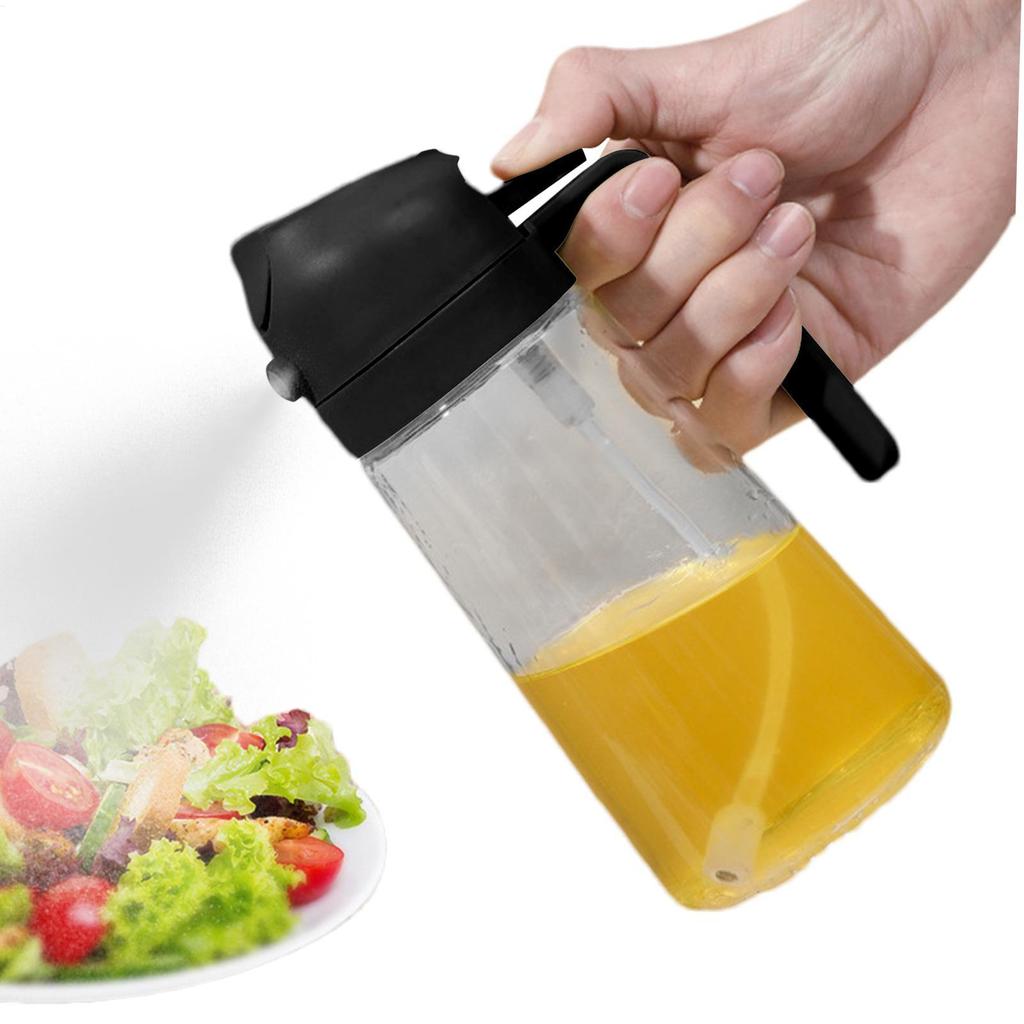 Oil Bottle Dispenser 2 in 1 Olive Oil Dispenser Bottle Cooking Oil Bottle 470ml Oil Mister Oil Conta