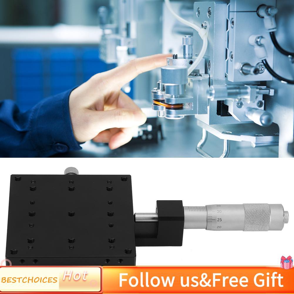 Bestchoices Bestchoices Keenso 80x80 มม.X Linear Stage Micrometer คู่มือตารางเลื่อนสำหรับ Optical In