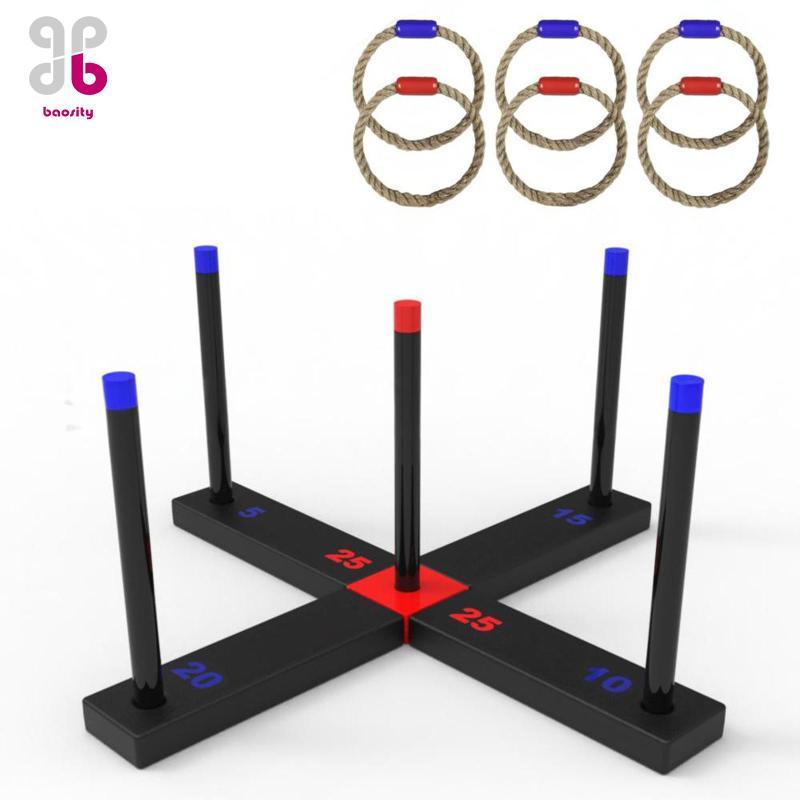 [Baosity] Ring Toss Game เกมโยนห่วงสำหรับทั้งเด็กและผู้ใหญ่ เหมาะสำหรับงานปาร์ตี้ในสวนและโอกาสพิเศษกลางแจ้ง