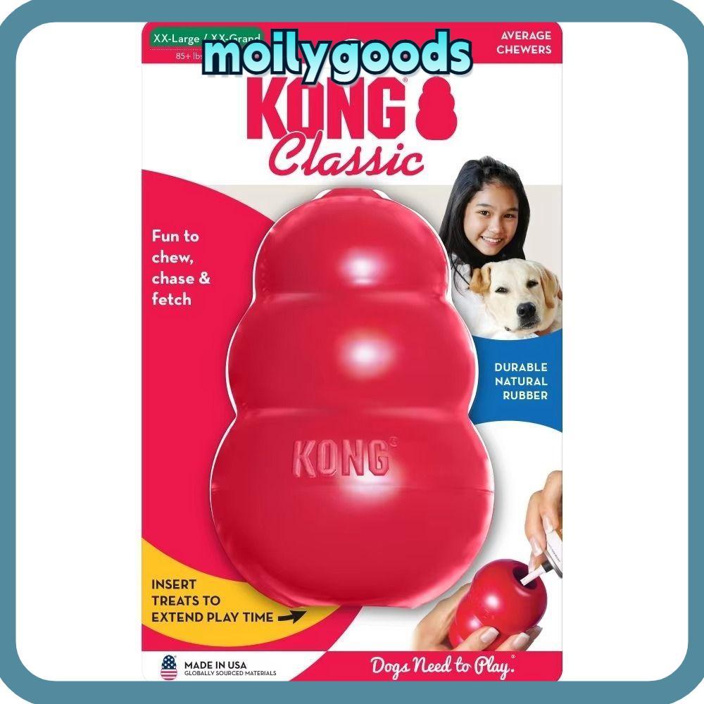 MOILYHD Kong Puppy Toys, Erratic Bounce Classic Kong Dog Toys, ทนทานหลายขนาด Treat-Filled Capbilitie
