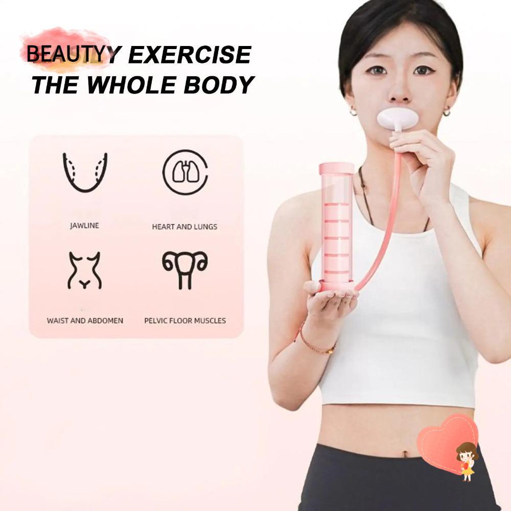 BEAUTY Breathing Dumbbells, ไดอะแฟรมปรับความต้านทาน Breathing Trainer, ท้อง Breathing Core Strength 