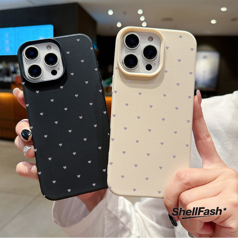 หัวใจสีม่วง For iPhone เคสไอโฟน 13 14 11 Pro 16 Pro Max 15 14 PRO 11 MAX X XS MAX XR 7/8PLUS 15 16 Plus 12