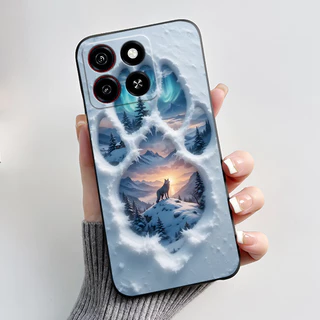 เคสโทรศัพท์สําหรับ ZTE Blade A35/A55 ซิลิโคนอ่อนนุ่มสีดํากรณีรูปแบบดูดี Love Beach, Snow Mountain เคสกันกระแทก