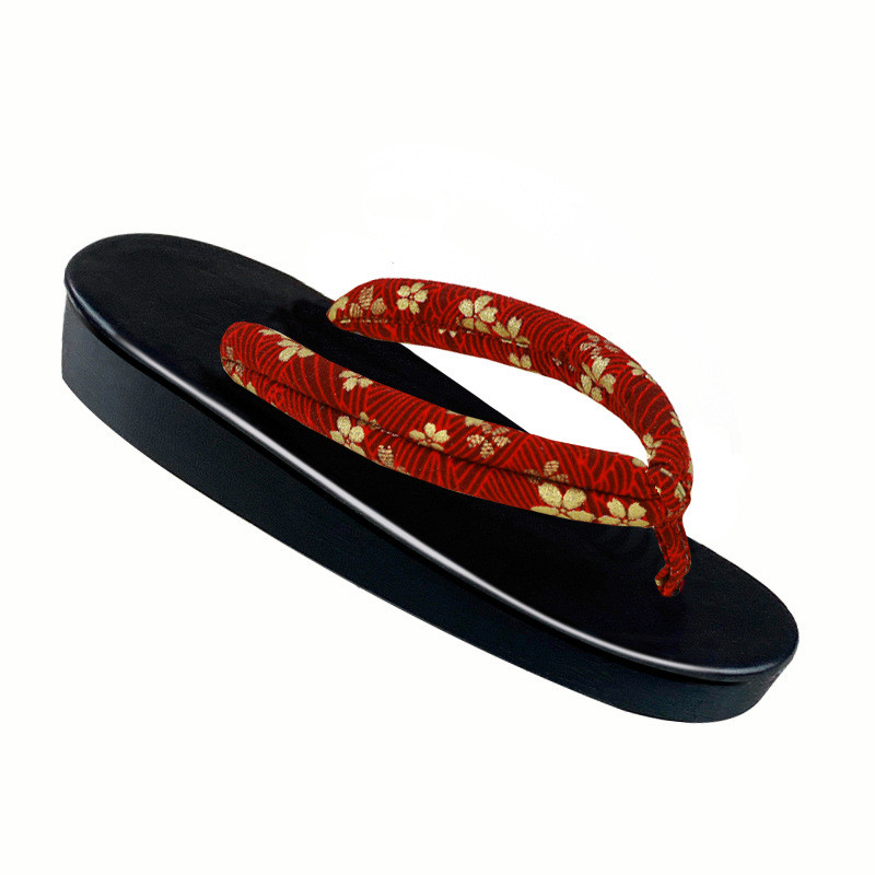 สไตล์ญี่ปุ่นแบบดั้งเดิมสไตล์ญี่ปุ่น COS Flip-Flops รองเท้าแตะรอบนิ้วเท้าหญิง Clogs Kimono Yukata อุป