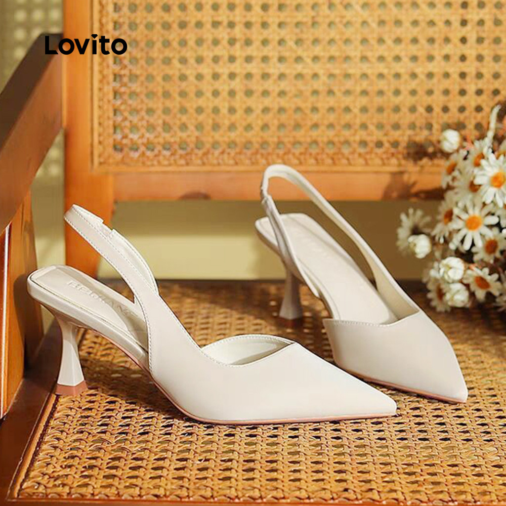 Lovito รองเท้าส้นสูงสไตล์ใหม่ผู้หญิง LFA97111