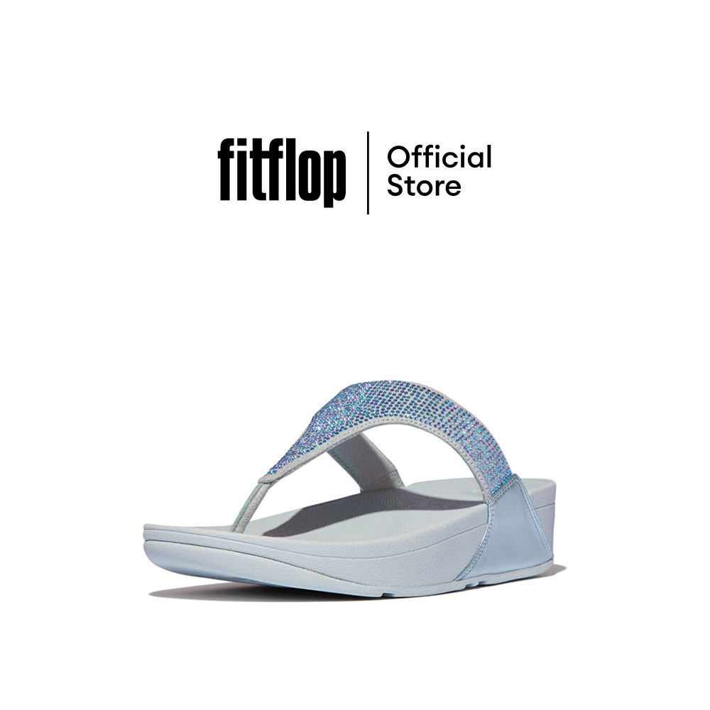FITFLOP LULU CRYSTAL EMBELLISHED รองเท้าแตะแบบหูหนีบผู้หญิง รุ่น EC5-C34 สี BLUE