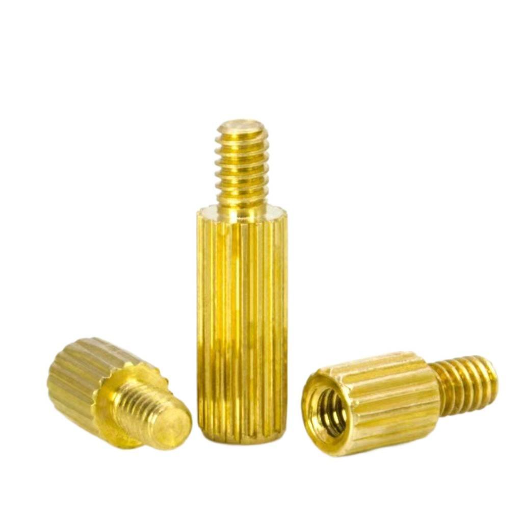 คอลัมน์ทองแดง Knurled M2 หัวเดียวรอบคอลัมน์ทองแดงสกรูการตรวจสอบความปลอดภัยคอลัมน์ทองแดงกล้องทองแดงสก