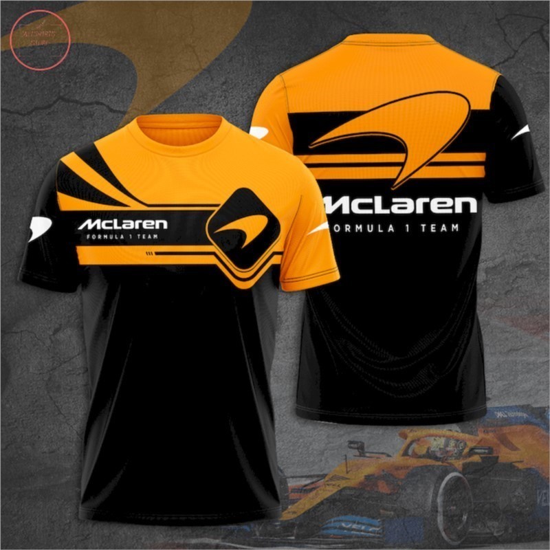 เสื้อ Männer T-Shirt พิมพ์ 3D McLaren F1 สำหรับฤดูร้อน