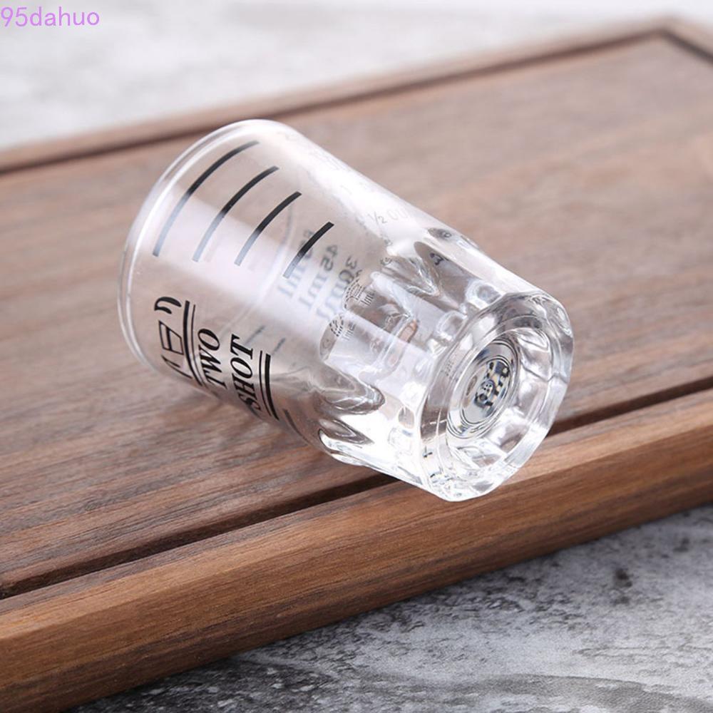 DAHUO Jigger 1.5oz/45ml อุปกรณ์เสริมบาร์พร้อมแก้วช็อตทนความร้อนขนาด