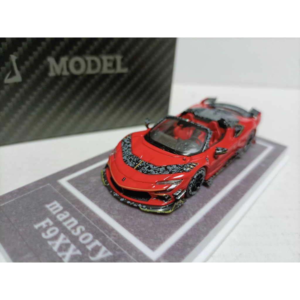 MJ 1 64 Ferrari Modified Supercar Model Mansory Ferrari F9XX สีแดง