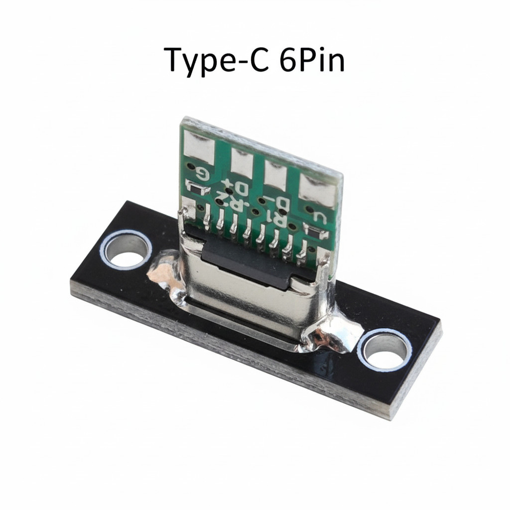 บอร์ดชาร์จ Type-C USB 6Pin / Socket Connector 6Pin #276