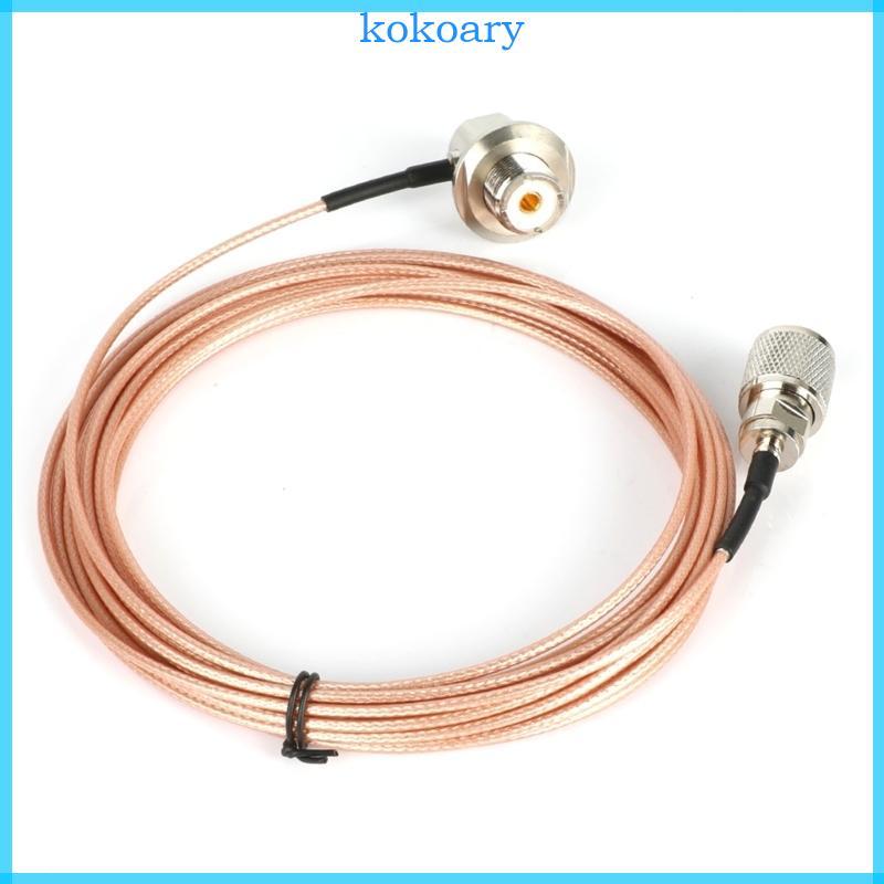 KOK Durability 2m RG316 สายต่อขยายแบบยืดหยุ่นสําหรับวิทยุรถยนต์การสื่อสารสองทางพร้อม PL 259 ถึง SO 2