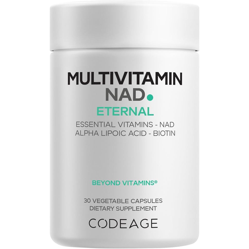 Codeage Multivitamin NAD peoplement - NAD+ Energy & Healthy Aging port - Vitamin D3 K2, P5P, Methyla
