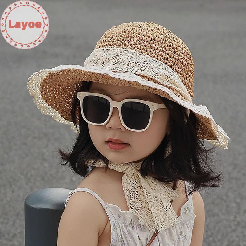 เลย์ ฤดูร้อนเด็กวันหยุดชายหาดหมวกฤดูร้อนลูกไม้หมวกฟางเด็กพ่อแม่และลูกฤดูใบไม้ผลิและฤดูใบไม้ร่วงอาทิตย์หมวก ไทย - รูปที่ 4