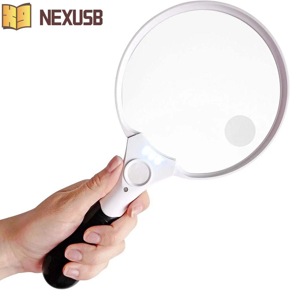 NEXUSBEAM แว่นขยาย 25x, 137 มม.Loupe เลนส์ 2X 4X 25X แว่นขยายแบบใช้มือถือ, อเนกประสงค์ HD Illuminate