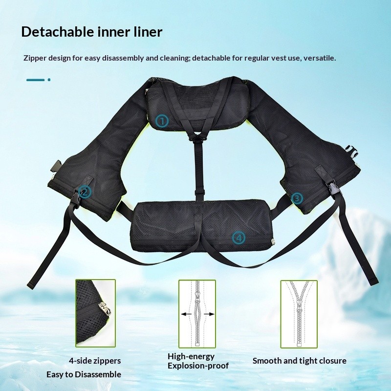 [จัดส่งด่วน] เสื้อชูชีพสำหรับผู้ใหญ่ พกพาสะดวก เหมาะสำหรับการตกปลาและดำน้ำชมปะการังในทะเล - รูปที่ 2