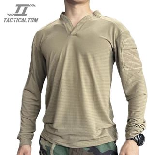 เสื้อยืดแขนยาว Tom Replica สีกากีทราย สีโคลน และสีรักบี้ แห้…