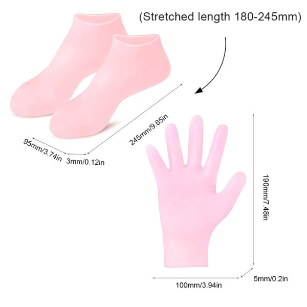 double.thai ถุงเท้าซิลิโคนเจล ให้ความชุ่มชื้น ป้องกันผิวแตก ดูแลผิวเท้า พร้อมส่ง (สุ่มสี) - รูปที่ 5