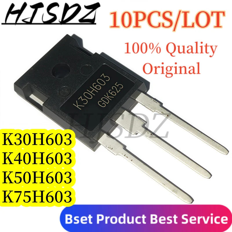 5PCS K30H603 K40H603 K50H603 K75603 TO-247 IGBT Field Effect ทรานซิสเตอร์