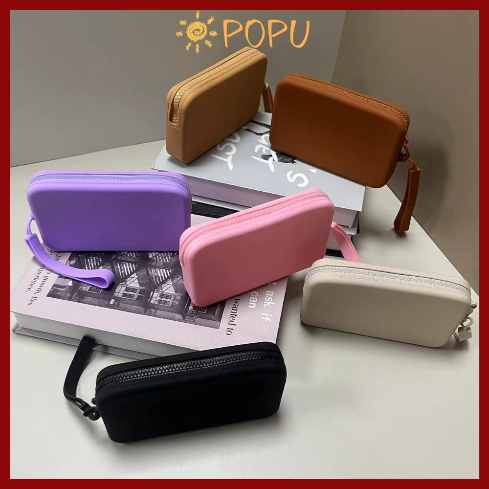 POPUPurse กระเป๋าสตางค์ทรงสี่เหลี่ยม แบบซิลิโคน กันน้ํา ใช้งานได้หลากหลาย สำหรับผู้หญิง