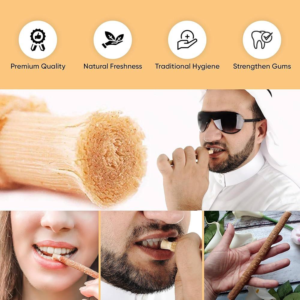 ธรรมชาติแบบดั้งเดิม Miswak Peelu Chewing Stick แปรงสีฟันสําหรับ Whiter ฟัน Gigi, Putih,Nasal