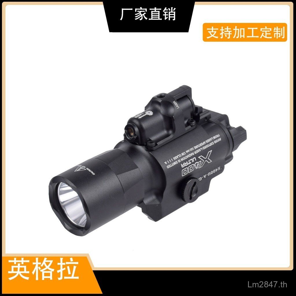 ไฟฉาย LED กันน้ำ X400U สีเขียว โลหะ มาพร้อมเลเซอร์ 9UZQ