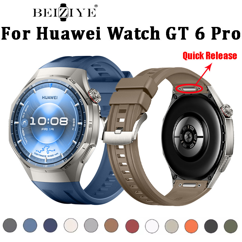 Quick Release สายซิลิโคนสําหรับนาฬิกา Huawei Watch GT 6 Pro 46 มม.กีฬาสายรัดข้อมือสําหรับ Huawei Watch GT 6Pro สร้อยข้อมือ